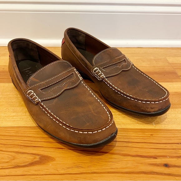 Foot Joy Penny Loafers Mens 10 M Brown Leather Club Casuals Driving 79011 - Picture 5 of 11